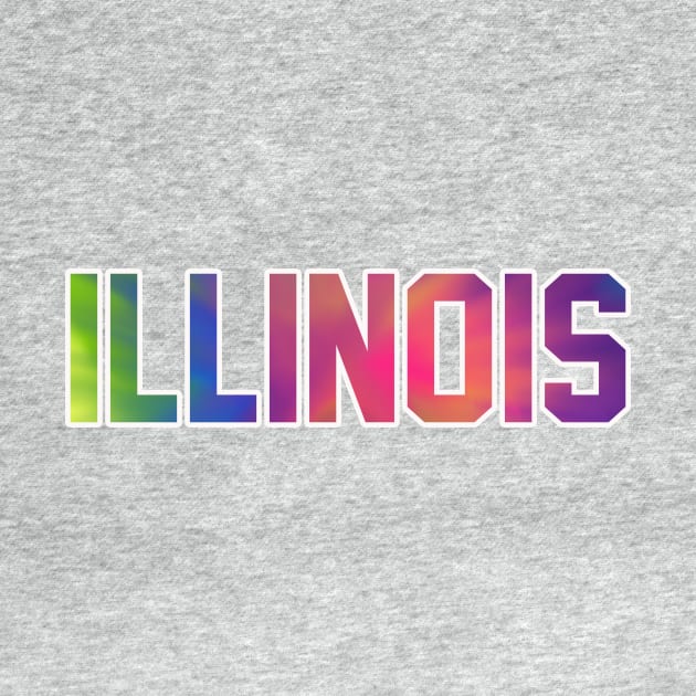 Illinois Jersey Letter Tie Dye by maccm